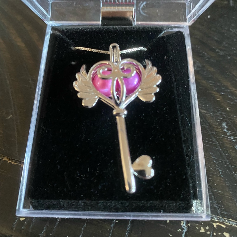 Key sterling silver necklace